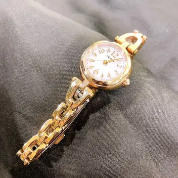 시티즌 wicca 솔라 손목 시계 핑크 골드 B036-R004883