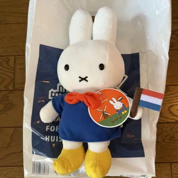 하우스텐보스 한정판 미피 미사용 새상품 봉제 인형 플래그 포함