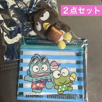 스시로 산리오 하피단부이 콜라보 지퍼 파우치 바츠마루 봉제 인형