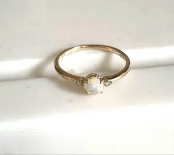 아가트 agete 오팔 x 다이아몬드 반지