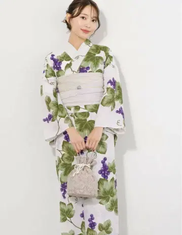 소우비엔 SOUBIEN 유카타 포도 패턴