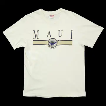 90s 빈티지 MAUI 마우이 섬 티셔츠 하와이 헤인즈 수베니어