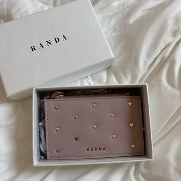 RANDA 하트형 스터드 프래그먼트 케이스 핑크