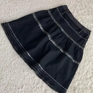 TO BE CHIC 데님 스커트 블랙 40 라인 캐주얼