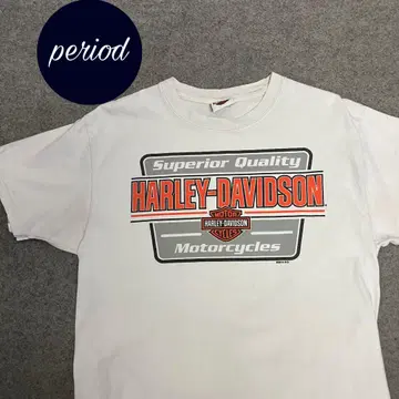 P2250 HARLEYDAVIDSON 로고 바이크 프린트 티셔츠