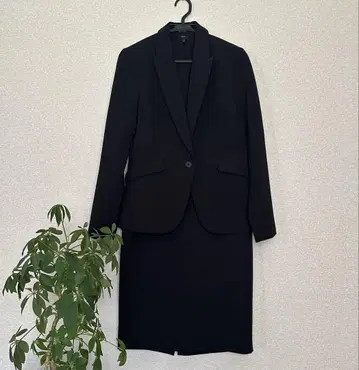 여성용 스트레치 블랙 수트 (블랙) L~XL