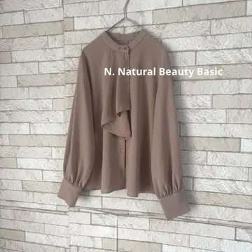 N. Natural Beauty Basic 보타이 블라우스 셔츠 긴팔