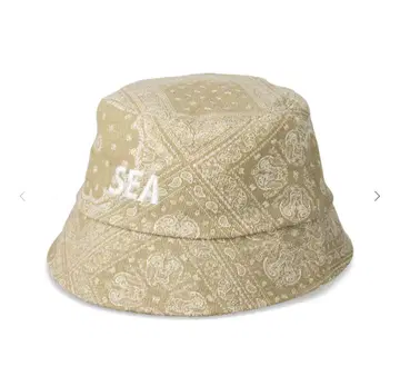 윈드앤씨 Paisley Pattern Bucket Hat 베이지