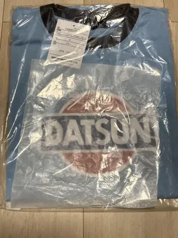 NISSAN DATSUN 로고 티셔츠 라이트 블루