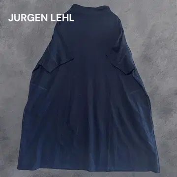 JURGENLEHL 요건 레일 반팔 원피스 반팔 모크넥 면 린넨