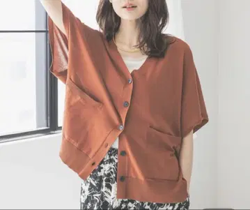 GLOBAL WORK 스키레이 사라사라 가디건 반팔