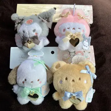 산리오 누할 콜라보 봉제 인형 마스코트 쿠로미 포차코 타르트 팸