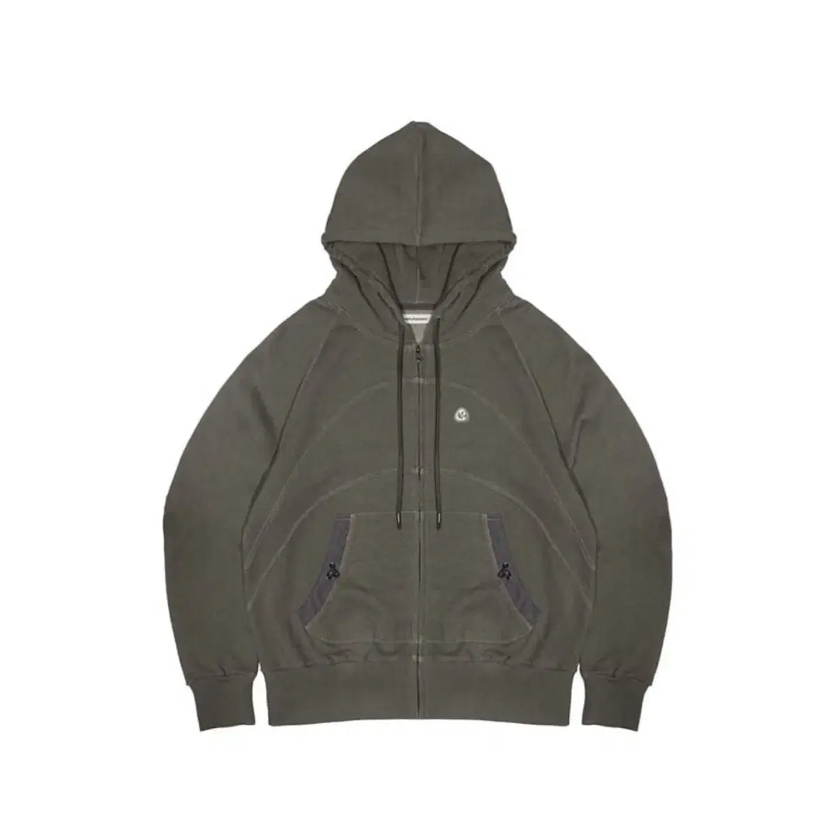 NewJeans ダニエル★関税込★Khakis★FULL ZIP POCKET HOODIE Men's Casual New York Embroidered Colorblock Fleece-lined