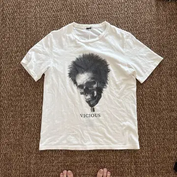 VICIOUS 스컬 디자인 티셔츠 L 사이즈