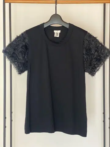 noir kei ninomiya 플라워 자수 반팔 티셔츠 S 블랙
