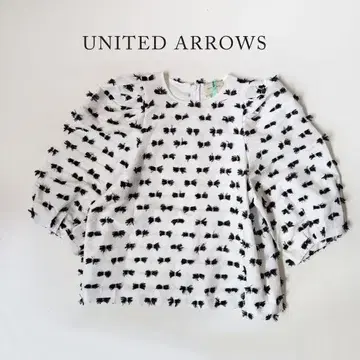 유나이티드 애로우즈 UNITED ARROWS 리본 블라우스 화이트