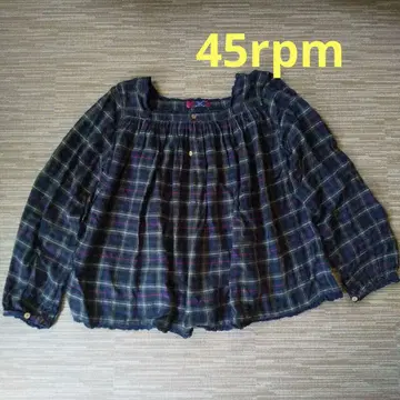 45rpm 플란넬 체크 블라우스