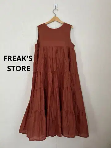 FREAK'S STORE 테라코타 슬리브리스 롱 원피스