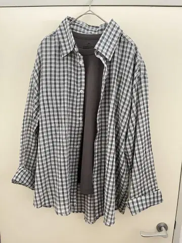 nugu kanunu 루즈 체크 셔츠 musinsa