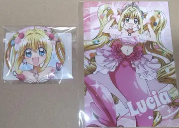 피치피치 피치 namco 루치아 브로마이드 제비뽑기도 캔뱃지 실물 크기