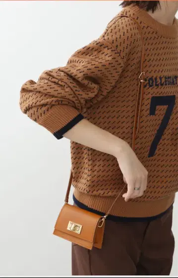 SLOBE VICEVERSA 바이스 베르사 스퀘어 숄더백 카멜