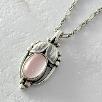GEORG JENSEN 2003 로즈 쿼츠 헤리티지 목걸이
