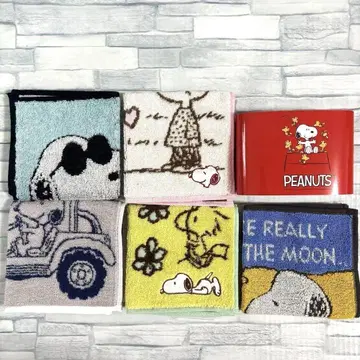 B 스누피 타월 손수건 5장 세트 SNOOPY PEANUTS