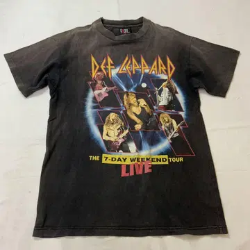 S/S 90s DEF LEPPARD 투어 티셔츠 자이언트 택 XL