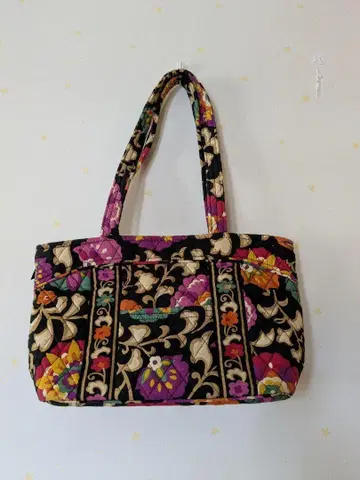 Vera Bradley 꽃무늬 퀼팅 핸드 토트 백