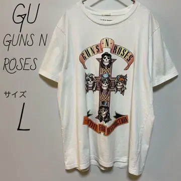 지유 GU GUNS N ROSES 사이즈 L 건즈 앤 로지즈 티셔츠