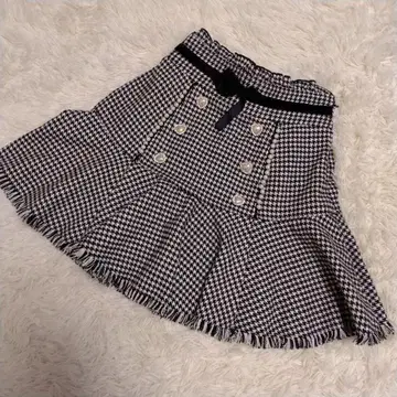 리즈리사 미니 스커트 플레어 하운드투스 체크