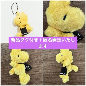 스누피 뮤지엄 한정판 미니 체인 봉제 인형 우드스탁 스트랩