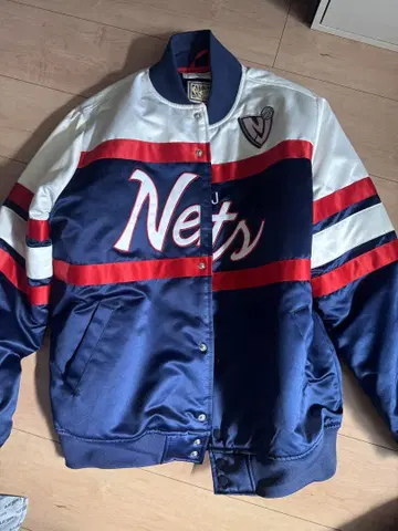 Mitchell & Ness 바시티 자켓 네이비/화이트/레드