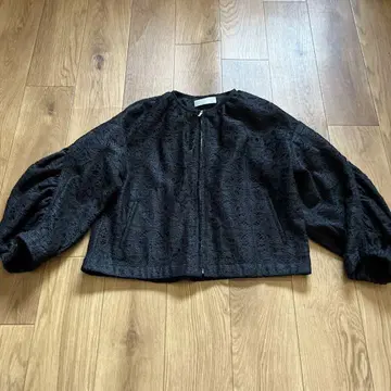 미사용 CELFORD 셀포드 전체 레이스 블루종 집업 블랙