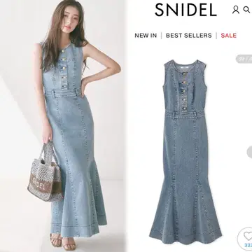 새상품 SNIDEL 데님 머메이드 원피스