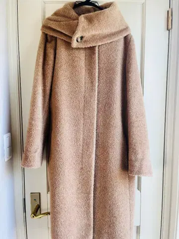 Max Mara 롱 코트 알파카 혼방 여배우 옷깃