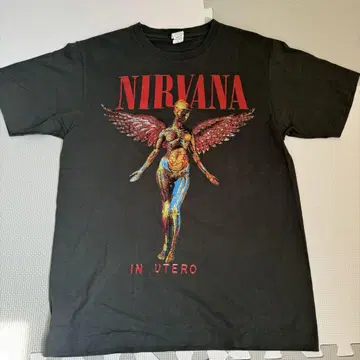 NIRVANA IN UTERO TOUR 티셔츠 닐바나 밴딩 L