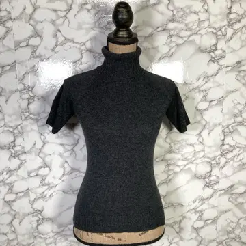 elite models Paris (M) 터틀넥 반팔 니트 스웨터