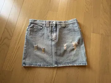 BLUGiRL JEANS 블루 걸 데님 스커트 데미지 가공