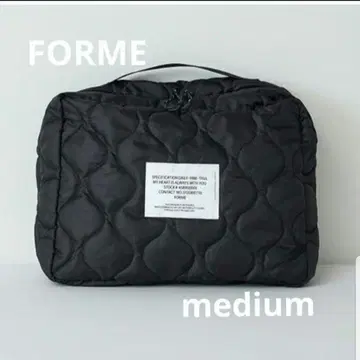 FORME 히가시하라 아키 퀼팅 트래블 파우치 중 블랙