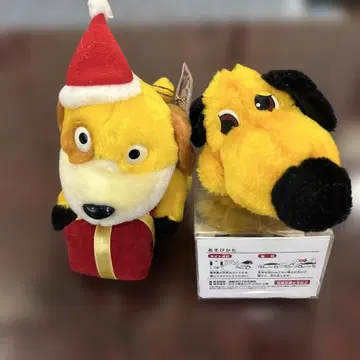 산타 모자 개 봉제 인형 약 15cm 박스형 2개