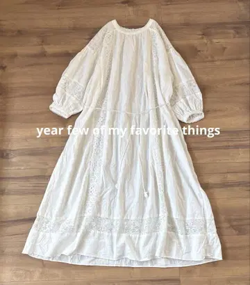 YEAR 레이스 코튼 원피스 화이트 앰비덱스 이어