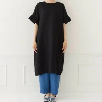반품 가능, 택 포함 새상품, 시원한 프릴 린넨 원피스