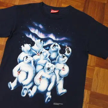 새상품급 90년대 USA제 코카콜라 북극곰 양면 프린트 티셔츠 1994