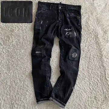 컨디션 최상/48 DSQUARED2 ICON SKATER JEAN 블랙