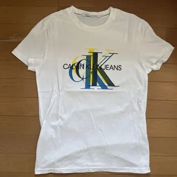 CALVIN KLEIN JEANS M 화이트 티셔츠