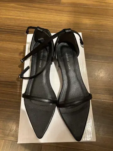 CAPRICIEUX LE'MAGE 블랙 스트랩 샌들 23.5cm