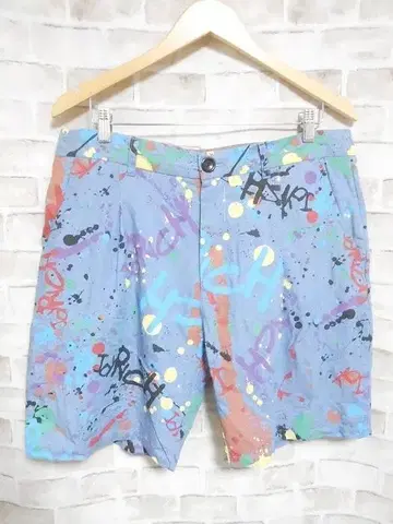 JOYRICH 조이리치 페인트 가공 하프 팬츠