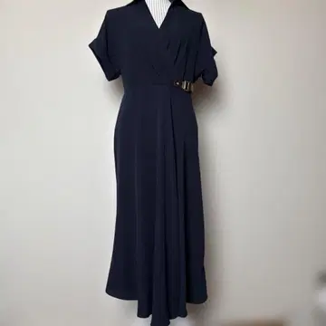 로렌 랄프 로렌 네이비 반팔 롱 원피스