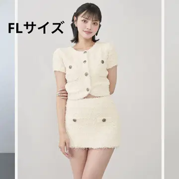 컬러 트위드 니트 셋업